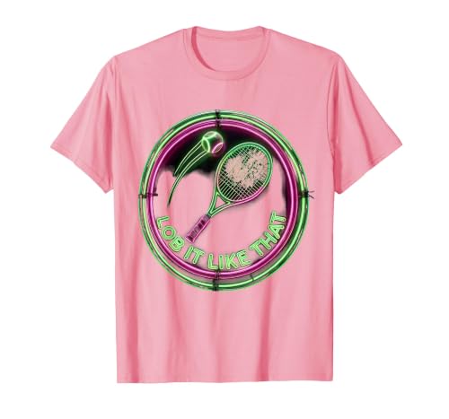 Lob It Like That Tennis Graphic Design T-Shirt, Men, Pink, X-Large