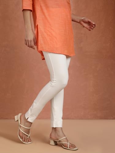 Image of TWIN BIRDS Women Cotton Blend Kurti Pants | Sleek Ethnic Daily Trousers