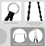 Giantex Hammock Chair Macrame Swing with Cushion & Hardware Kit, Black - Image 4