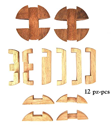 Logica Puzzle Art. The Cannon Ball - 3D Wooden Puzzle - Difficulty 4/6 Extreme - Leonardo da Vinci Collection - Image 4