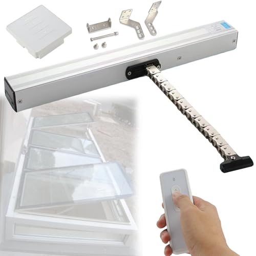 Abridor de ventanas eléctrico de cadena, motor automático con interruptor para tragaluz