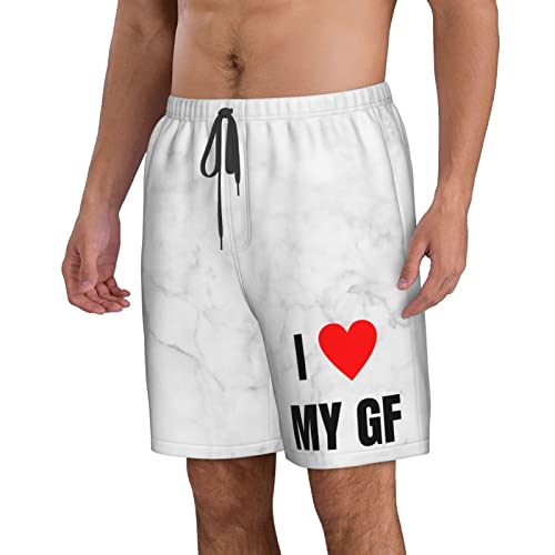 I Love-My-GF-Girlfriend Heart Gifts Mens Athletic Shorts Elastic Waist Casual Pocket Jogger Men Workout Short Pants4