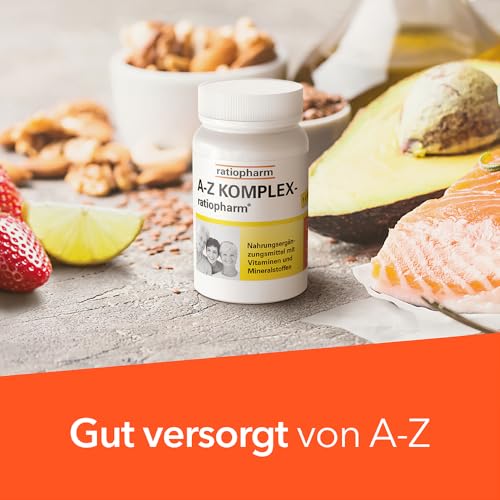 A-Z Komplex-ratiopharm Tabletten: Rundum gut versorgt - 23 essentielle Vitamine und Mineralstoffe zur gezielten Versorgung, 30 Tabletten