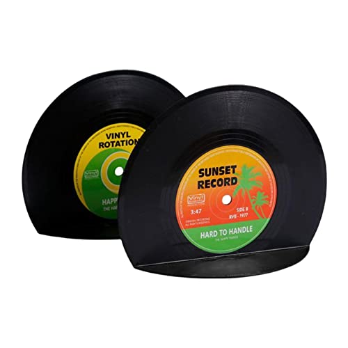 Veeteah Soportes para Libros para estantes, 1 par de sujetalibros creativos con Forma de Registro, Sujetalibros Decorativos, decoración de Escritorio de Oficina, sujetalibros para Oficina, mesita