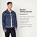 Amazon Essentials Men's Rigid Denim Relaxed-Fit Utility Jacket with Pockets, Tinted Medium Blue, Large