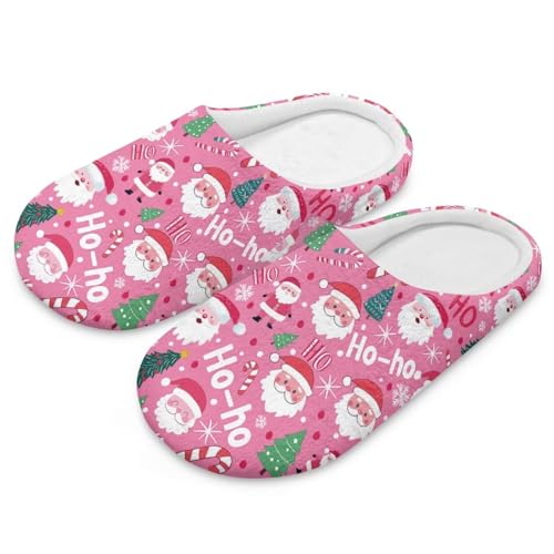 House Slippers for Women Fluffy Warm Christmas Winter Women's Bedroom Slippers Cozy