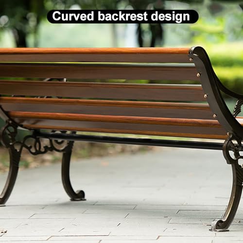 Banc de jardin en métal 150cm et banc d'extérieur résistant et solide