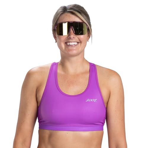 Zoot Women’s Core Tri Bra, Racerback High-Performance Triathlon Sports Bra for Swim, Bike, Run & UPF 50+ Protection