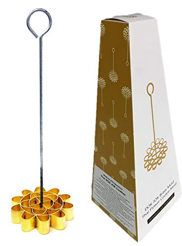 Thai Dessert Dok Jok Brass Mold Maker, Thai Flower Dorg Jorg Fried Sesame Cookies, Thai Cuisine Sold By Tamegems (Medium)
