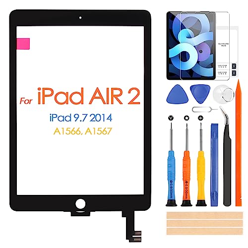 🟡Pacchetto Include : Il pacchetto include touch screen sostituzione per iPad Air 2 x 1; pellicola temperata x 1; kit di strumenti di apertura x 1; nastro 3M x 1. Se avete domande, non esitate a contattarci, vi risponderemo entro 24 ore.