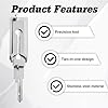 2 in 1 Lock Pick and Decoder Tool,Key Decoder Lock Pick,SS002 Pro Lock Pick Tool,Stainless Steel Key Decoder,Lock Pick Decoder for Auto,Locks/mith Tools Professional Set,for Home,Vehicle,Commercial #2