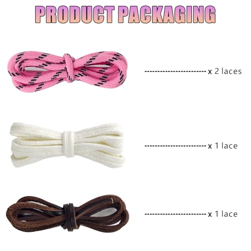 UamGlsob 4PCS Multi Color Shoe Laces for Sneakers, Cool Fun Cute Design DIY Fashion Colored Shoelaces Replacement Strings2