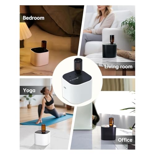 Démarrage du cycle diffuseur noir portable sans cordon aromathérapie