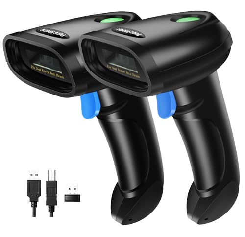 2 Pack Bluetooth 2D Barcode Scanner 3in1 (Zebra barcode scanner industrial) Review