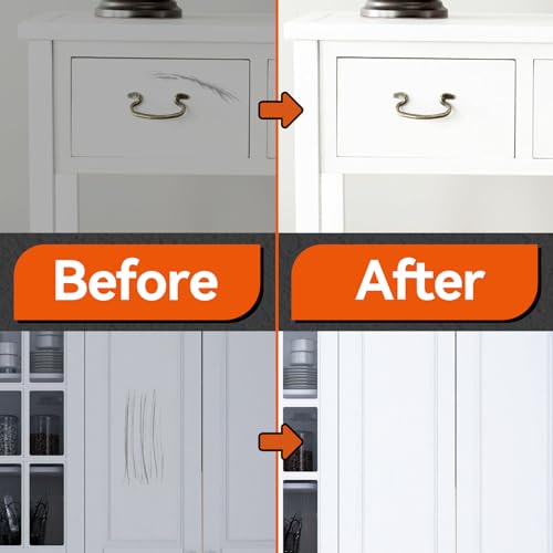 Brohood White Touch Up Paint, Appliance Kitchen Cabinet Bathtub Paints for Wall, 30ML Multi Surface Touch Up Paint, Semi Gloss White Wall Paints for Enamel Porcelain Door Furniture Chips Scratches