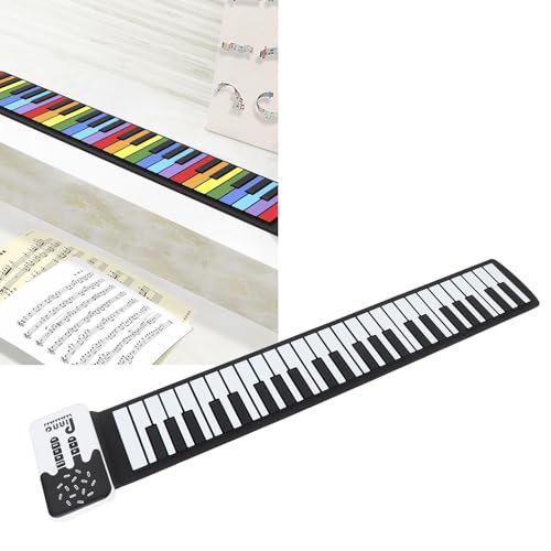 Roll Up Piano, Compact 49 Key Roll Up Keyboard Piano Foldable Piano For Beginners Portable Electronic Keyboard Built In Speakers For Training, Practice