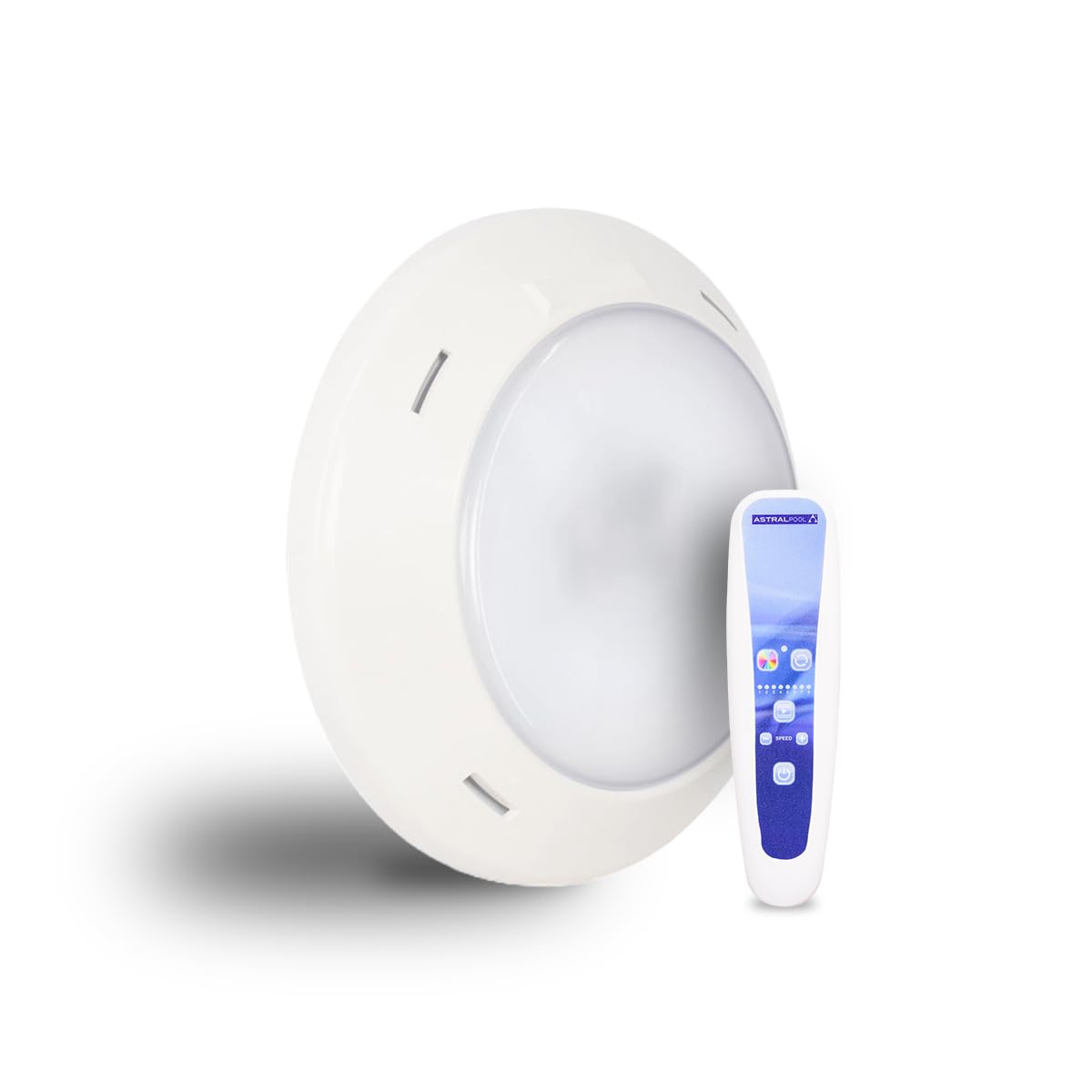 Projecteur de piscine LED RGB sans fil LumiPlus Rapid avec télécommande RC1100-27W (37VA) - 1 100 lm - Pour piscines en béton - Éclairage optimal et économe en énergie - AstralPool