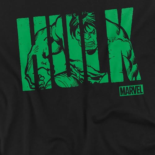 T-Shirt Long Hulk Marvel Unisexe Noir Confortable Taille L