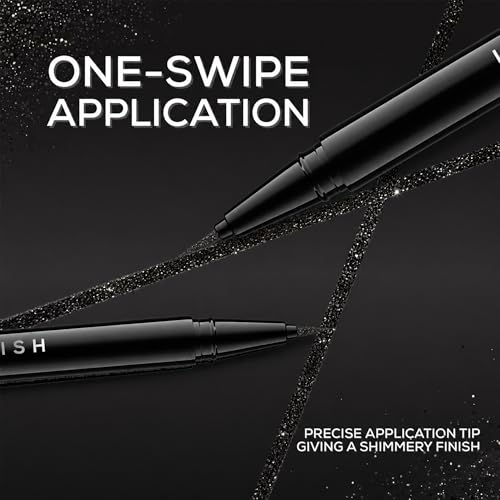 Image of RENEE Glitterish Eyeliner - Black, Metallic Pay-Off, Multi-Dimensional Shine | Waterproof, Smudge-Resistant, Shimmery Finish | Precise Application Brush, Quick Drying | Long-Lasting, 0.6Ml