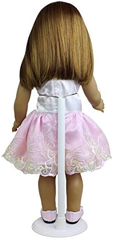 POFET 3pcs White Adjustable Doll Stand for 8-10 Inch American Dolls and Baby Dolls Display Holder