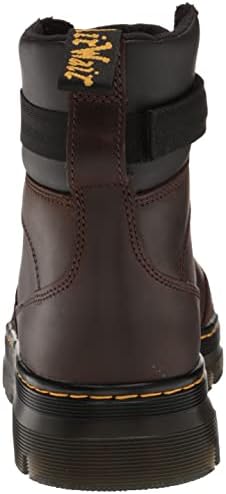 Dr. Martens Unisex Combs Tech Leather Fashion Boot, Dark Brown Crazy Horse+PU, 8 US Women | Image 2