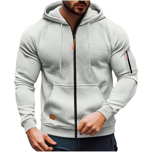 Tactical Hoodies for Men Military Zip Up Cargo Hoodie Regular Fit Vintage Sweatshirts Fashion Outdoor Workout Gear 2025