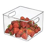 InterDesign Container – Food Medium, Clear Plastic Bin, Kitchen Storage Organizer for Refrigerator, Freezer and Pantry, 8