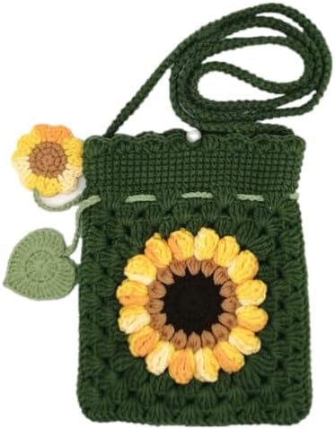 Handmade Crochet Sunflower Handbag for Women