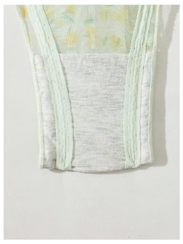 Shenhe Women'S 5 Pack Cute Briefs Frilly Lettuce Trim Mid Rise Mesh Panty Sets Underwear Multicolor Medium thumb #3