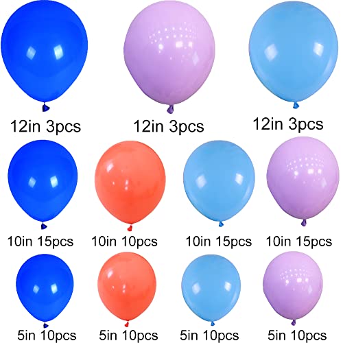 123Pcs Stitch Balloons Decoration Garland Arch Kit Include Blue And Purple Balloons,Stitch Foil Mylar Balloons For Kids Stitch Birthday Party Supplies Baby Shower Party Decorations (Blue) #TOP2