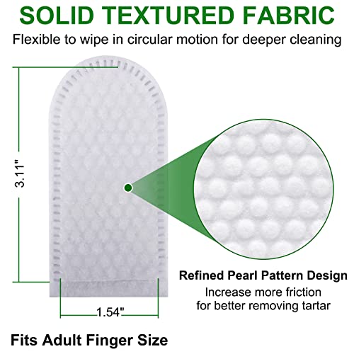 RTBYUE Teeth Cleaning Wipes for Dogs & Cats, Reduces Plaque & Freshens Breath Finger Wipes, Disposable Gentle Cleaning & Gum Care Pet Wipes (50PCS-Finger Cots)