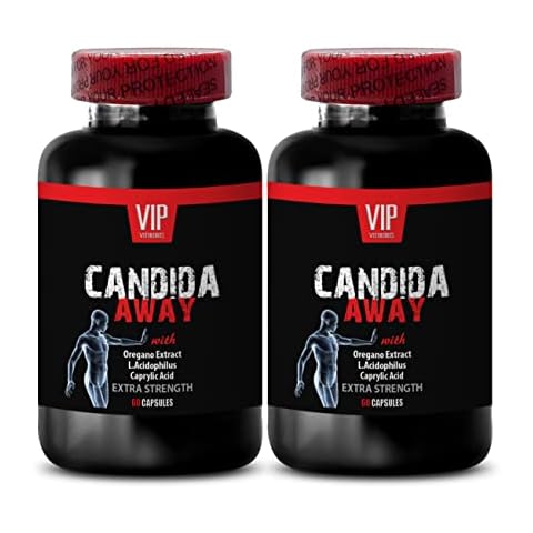 Organic Reishi Mushroom Powder - CANDIDA AWAY - Digestive Cleanse (2 bottles 120 capsules) - Anti Overgrowth Supplement - Oregano Leaf Extract - candida away extra strength - candida cleanse - candida Cover