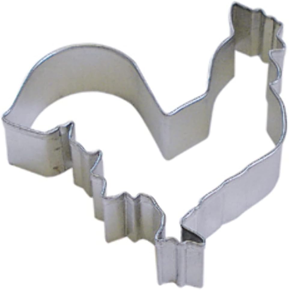 Rooster Tin Cookie Cutter 4.25" B0917