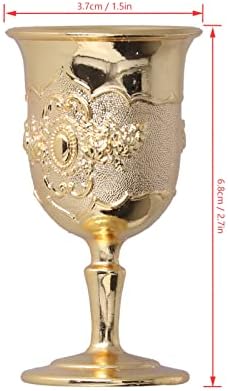 Chalice Brass Wine Goblet, Vintage Handmade King Royal Embossed Wine Glasses Cup Liquor Goblet for Drink Coffee, Beer, Whiskey, Milk, Cocktail