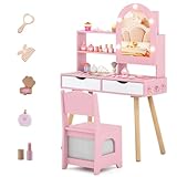 【Chaise assortie incluse】Cette chaise pour enfant est dotée d'un dossier confortable et de vis anti-rayures dissimulées, créant une assise confortable pour les enfants. Un panier en tissu amovible sous l'assise offre un espace de rangement supplémentaire.