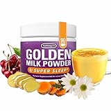 Turmaquik 6.3 Ounce Organic Golden Moon Milk Powder - Super Sleep Blend with Melatonin, Valerian, Chamomile, Lemon Balm, Turmeric, Ginger, Black Pepper, Curcumin, Cinnamon, and Cardamom