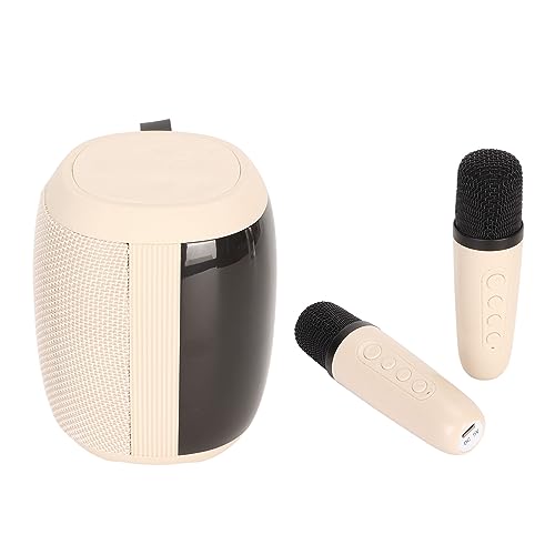 Micrófono karaoke, altavoz con 2 micrófonos, luz RGB, máquina de karaoke, conjunto de micrófonos para interior y exterior (Zisemeilr0wedhckgz-12)