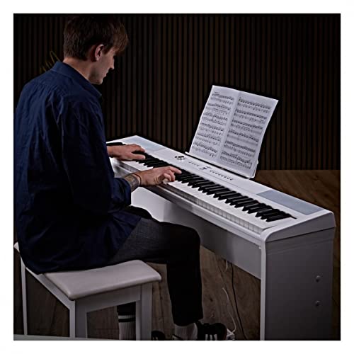 SDP-2 Piano de scène numérique à 88 touches avec mécanique lestée, blanc - Les Beatles, Paul McCartney, John Lennon, RIngo Starr, George Harrison SDP-2 Piano de scène numérique à 88 touches avec mécanique lestée, blanc – Image 6