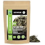 Alpi Nature Tè BIO Pai Mu Tan 100g, Foglie di Tè Bianco Pai Mu Tan, Naturalmente Caffeinato