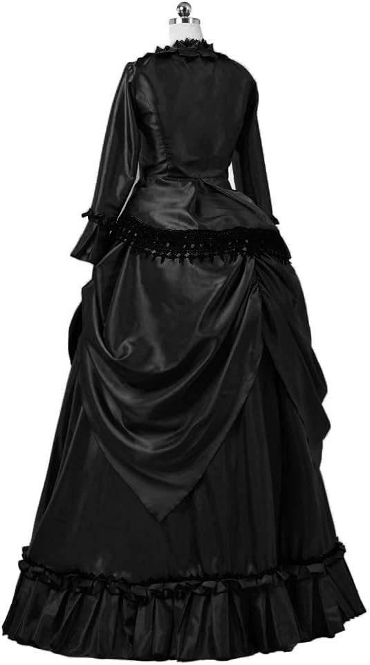 Steampunk Victorian Gothic Cosplay Costume Victorian Bustle Dress Gown Costume Edwardian Evening Dress - Image 5