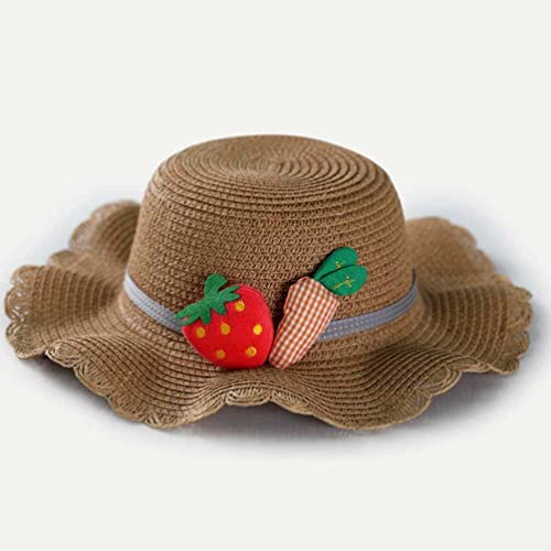 1 Conjunto Bolsa De Palha Transversal Bolsa De Palha Pequena Chapéu De Proteção Solar Menina Bolsa T