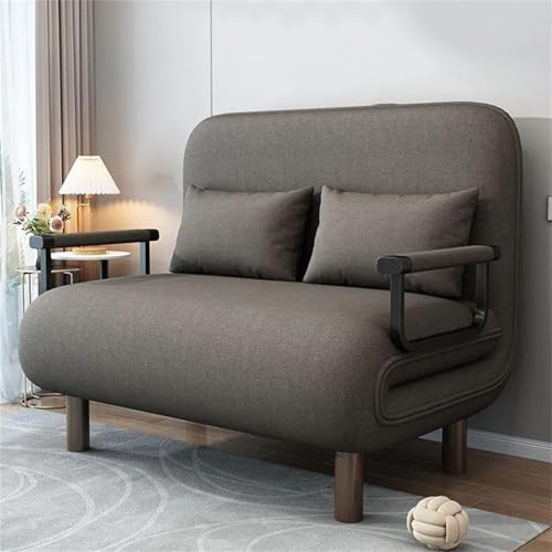 Silla cama doble convertible 4 en 1, sofá cama plegable multifunción con respaldo ajustable y almohadas para sala de estar, apartamento, oficina, silla de dormir que ahorra espacio