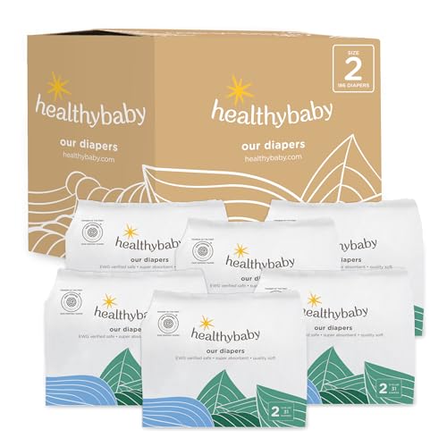 Image of Our Diapers | The First EWG Verified & Microbiome-Friendly Diaper | Size 2 (12-18 lbs) 186 Count | 12-Hour Leak Protection | Made with Organic Cotton & Plant-Derived Materials | Totally Chlorine Free