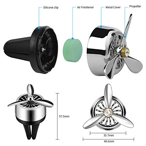 Warxin-Aromatherapie-DiffusorAutoluftreiniger-mit-2-Diffusorteilen-fr-Reisen-mit-Propeller-aus-Aluminiumlegierung