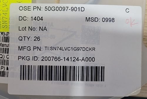 (1 PC) SN74LVC1G97DCKR TI IC CONFIG Mult-FUNC GATE SC70-6