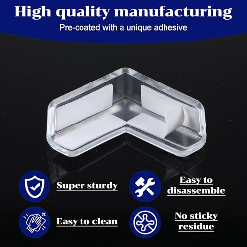 Image of Mabor Furniture Corner Protectors, 12Pcs Baby Proofing Furniture Corner Protector Guards, Clear PVC Safety Corner Bumpers & Cushion to Cover Sharp Furniture & Table Edges, L-Shaped