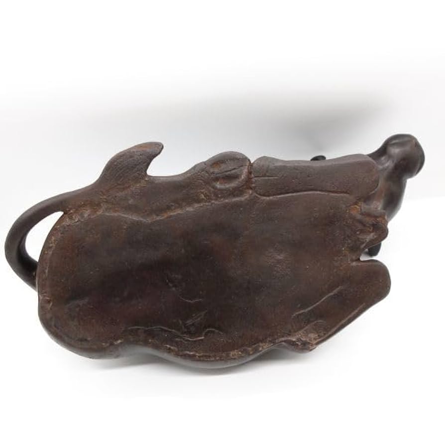 商品：鉄（置き物） Amazon.co.jp: 昭和レトロアンティーク鉄製鋳物鉄8kg牛置き物