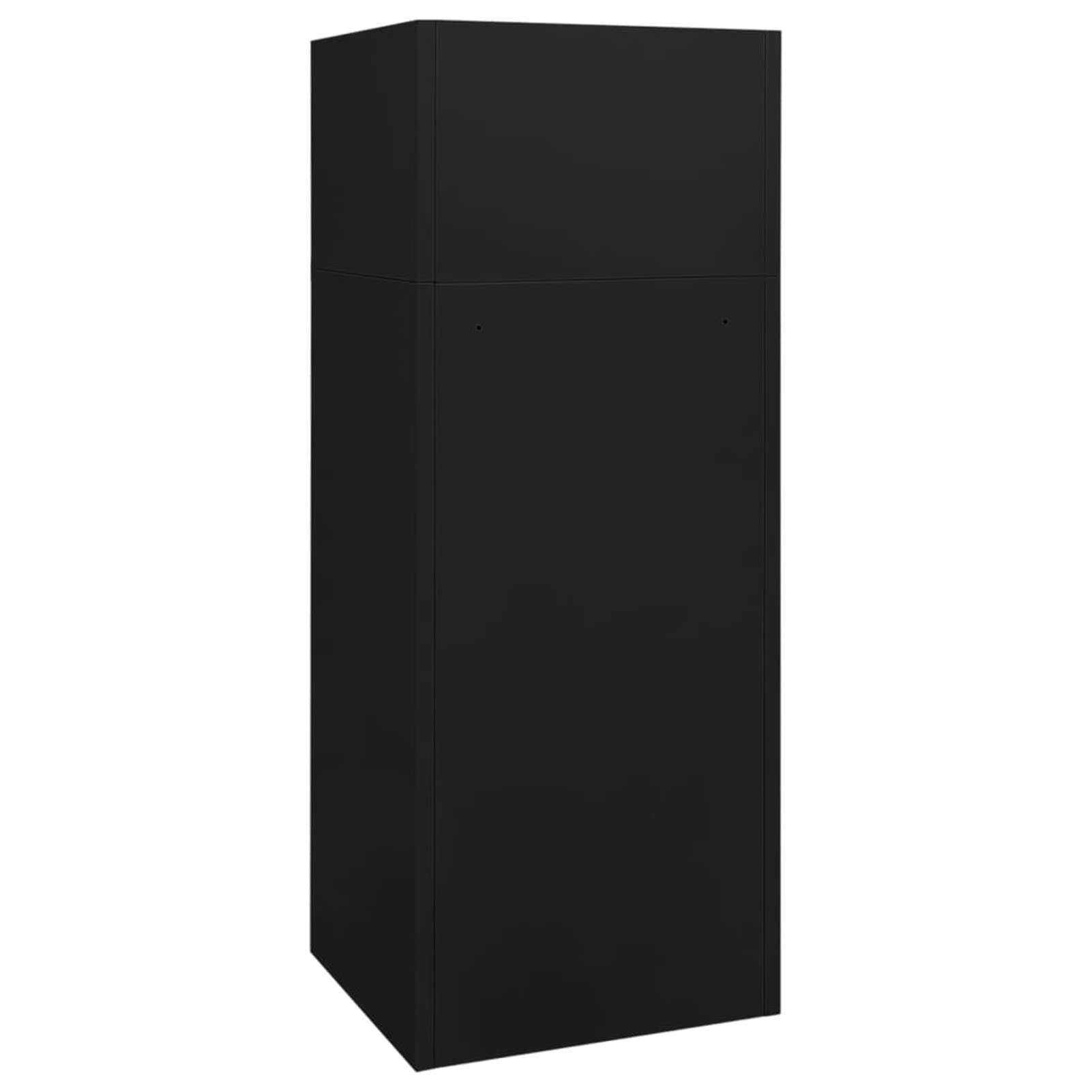 LAPOOH Armario para sillas de Montar, Mueble Aparador, Mueble Salon, Aparador Taquillas, Acero Negro 53x53x140 cm