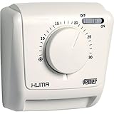Fabricado en Italia Vemer VE022000 Termostato mecánico de Mando, instalación en Pared, función de calefacción/enfriamiento y Interruptor ON/Off, Color Blanco, Normale