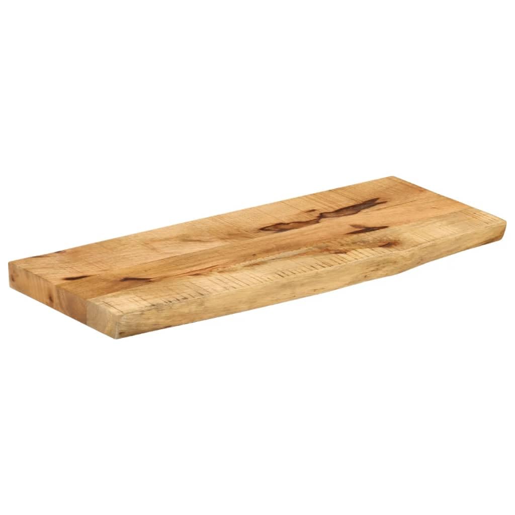vidaXL Tablero de Mesa Borde Natural Madera Maciza Mango 90x40x2,5 cm, Superficie de Mesa, Tablero de Reemplazo
